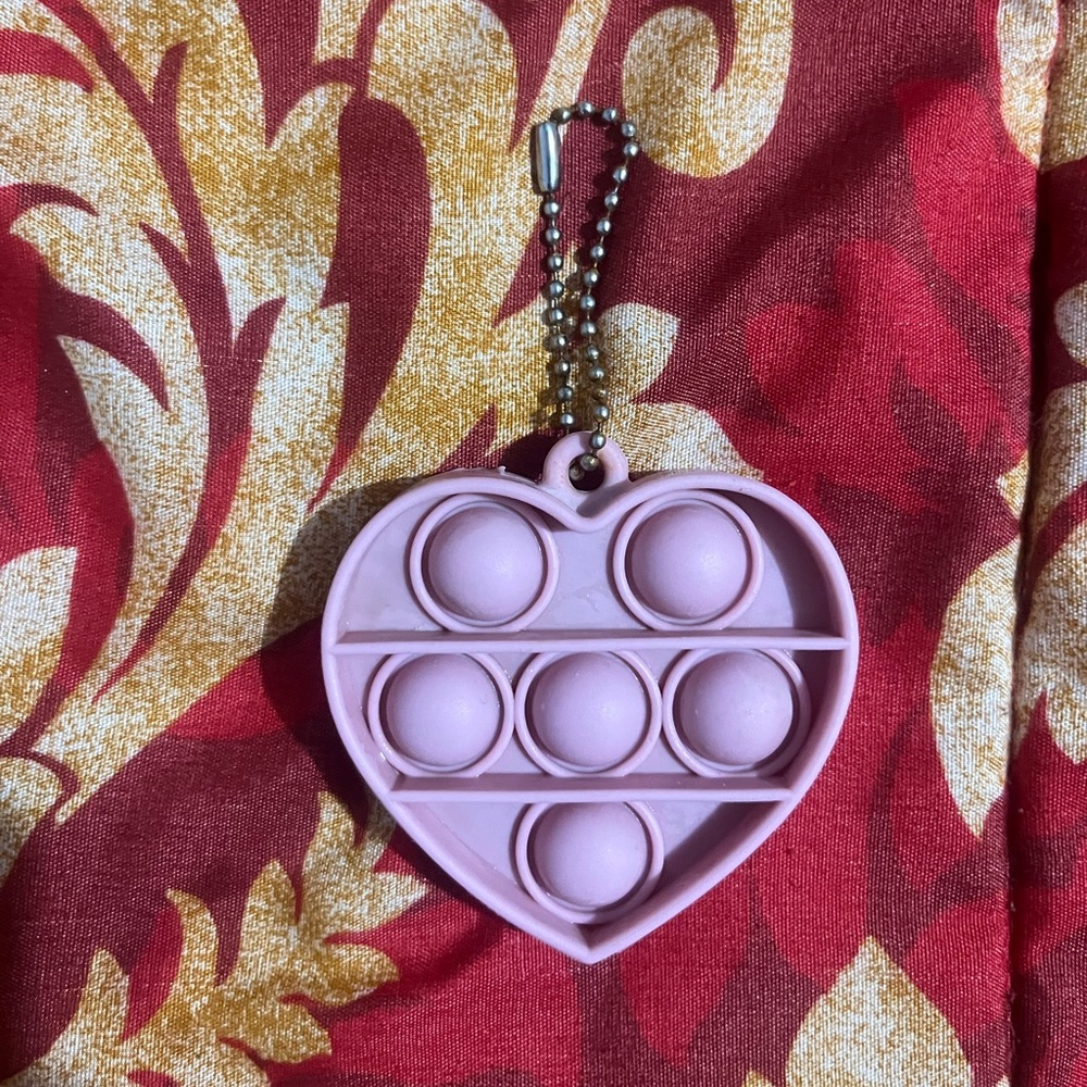 Mersariphy Push Bubble Fidget Toy Heart ShapeStress Relief Sensory Toy Keychain